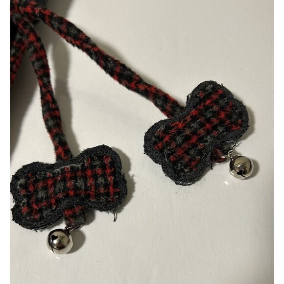 Tartan Plaid Christmas Stocking for Your Dog Red and Black Hugglehounds 18” - Picture 5 of 7